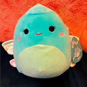 NEW Squishmallow 8” BETTE Flying Fish Blue w/Tail & Wings
